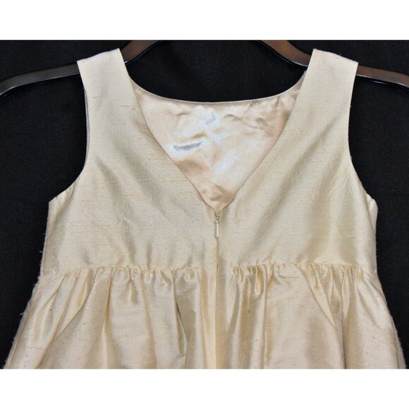 NEW 2007 Gymboree Beautiful Luxe Special Occasion Cream Ivory Silk Dress sz 4T - Picture 6 of 8